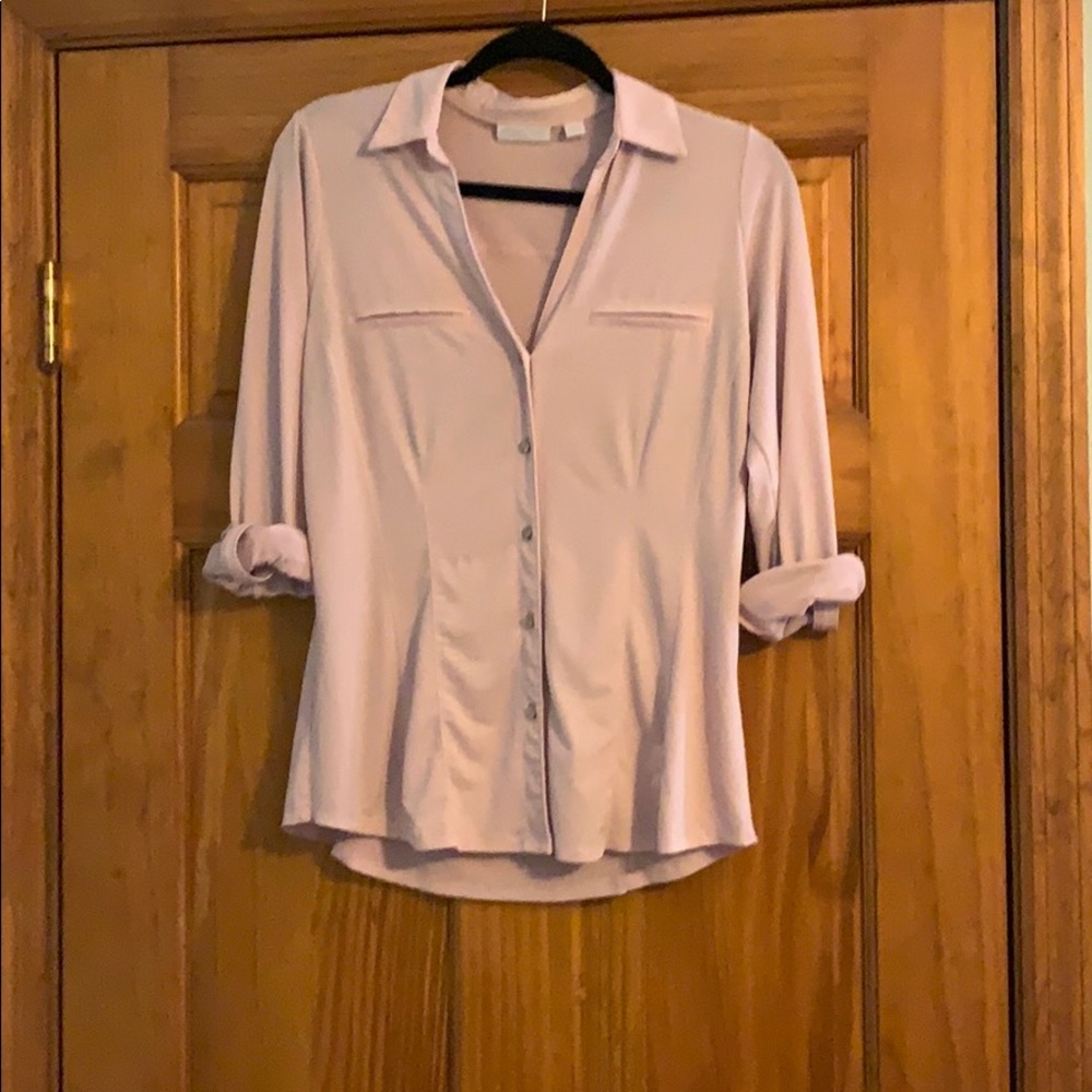 Pink button up shirt